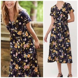 LOFT  Garden Ruffle Dress Button Down Sz 12